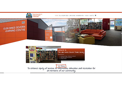 glen innes seven council library website
