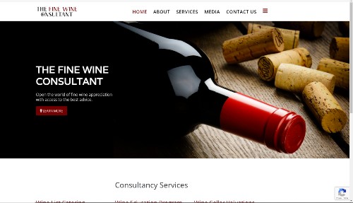 the fine wine consultant web design